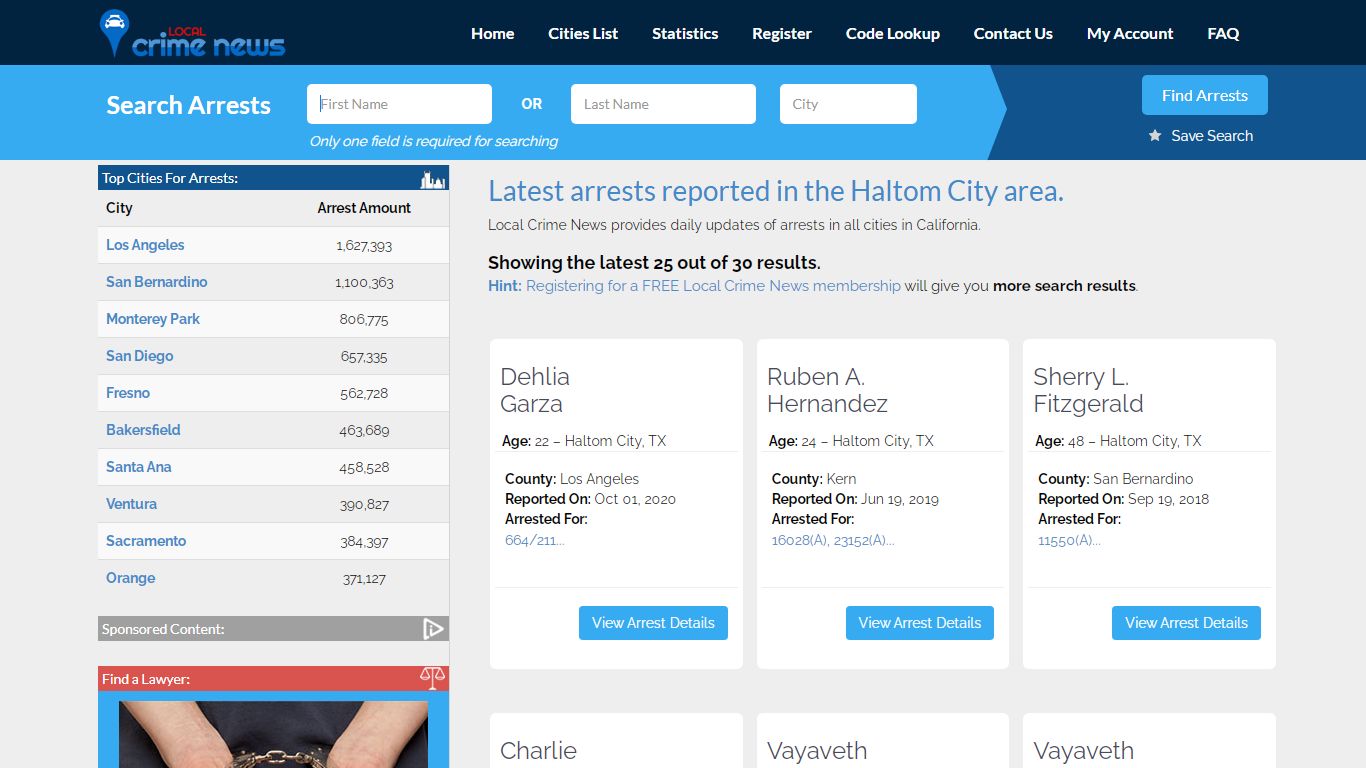 Haltom City California Arrest Records | Local Crime News