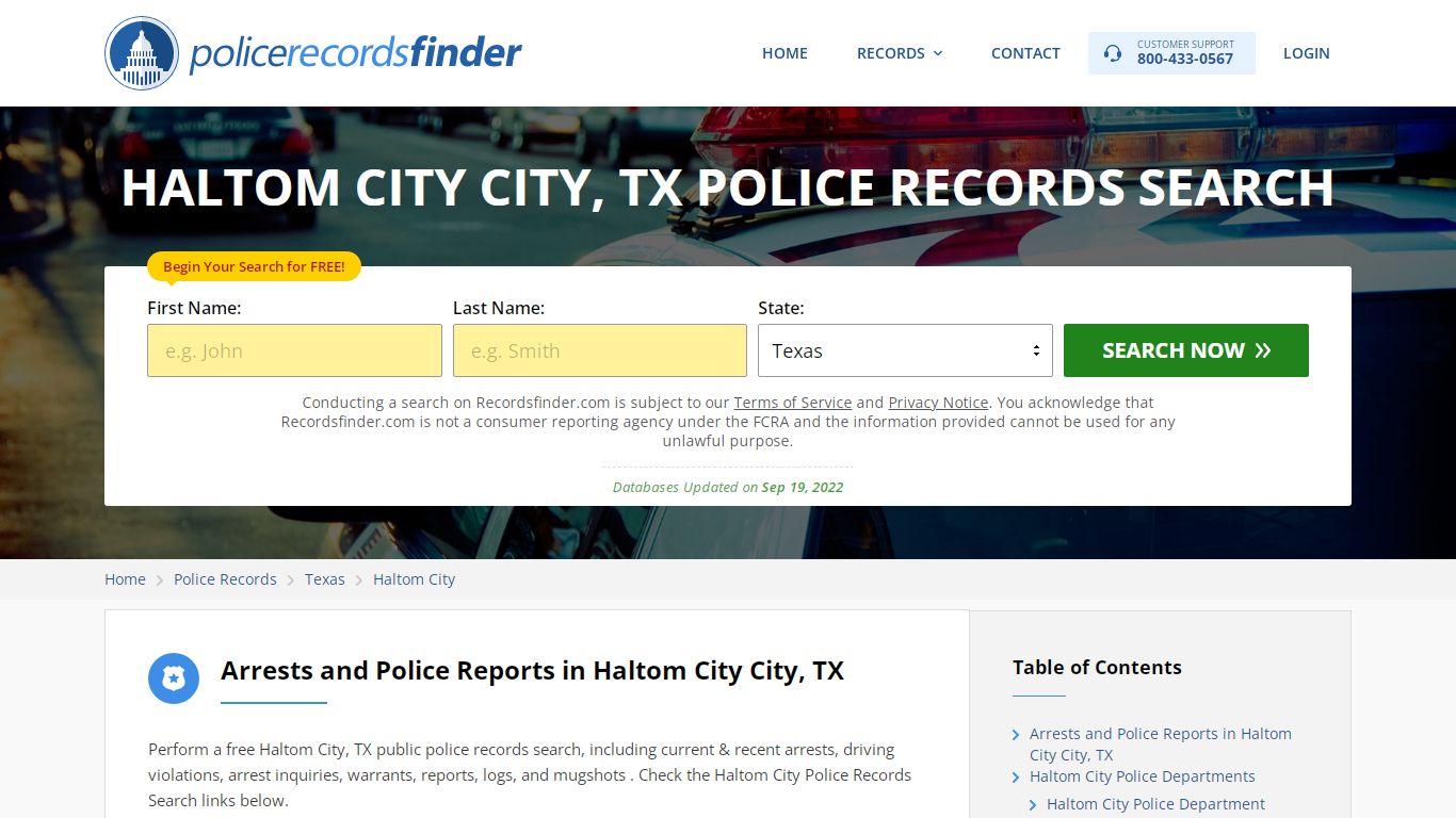 HALTOM CITY CITY, TX POLICE RECORDS SEARCH - RecordsFinder